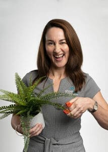 Gayle Harrington business development manager with plant