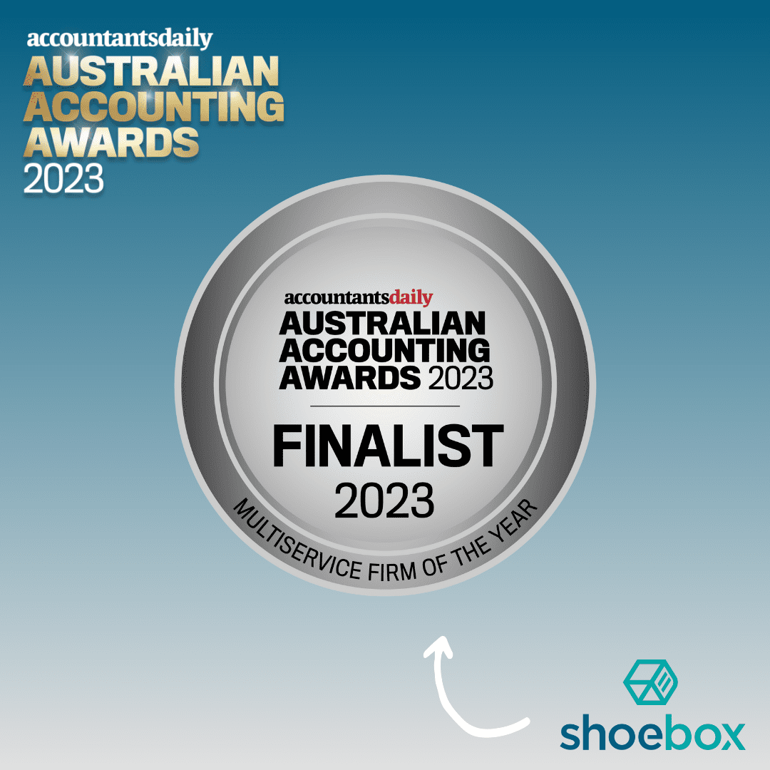 2023 Australian Accounting Awards Finalists Shoebox Books & Tax