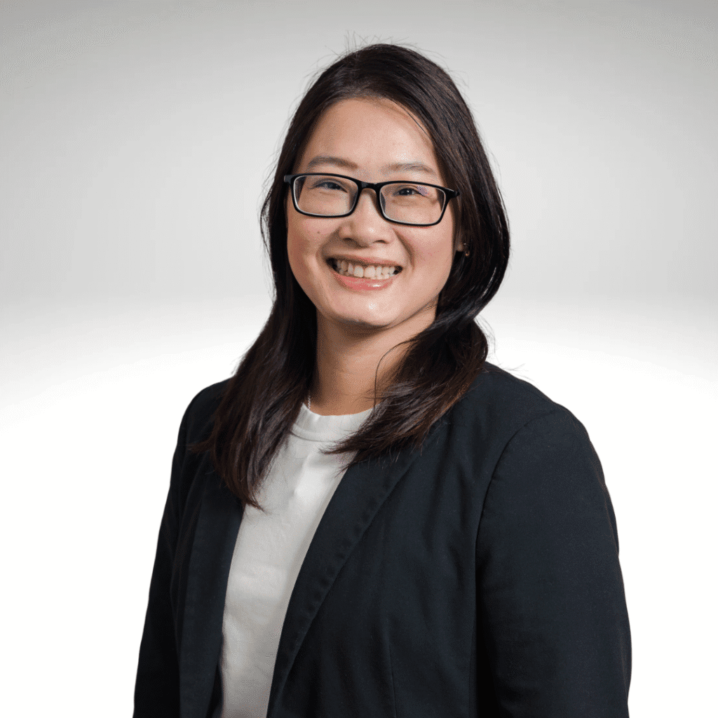 Heidi portrait with grey background for Shoebox Books and Tax